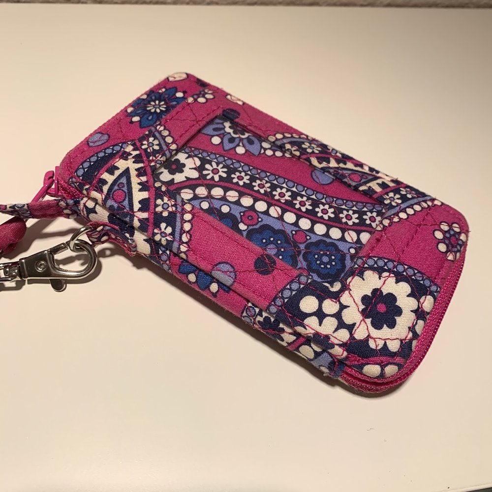 Vera Bradley Pink Paisley Zip Wallet Wristlet